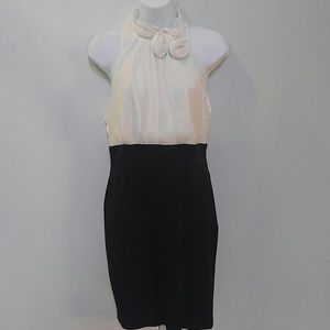 Gorgeous high neck black & white dress Size M